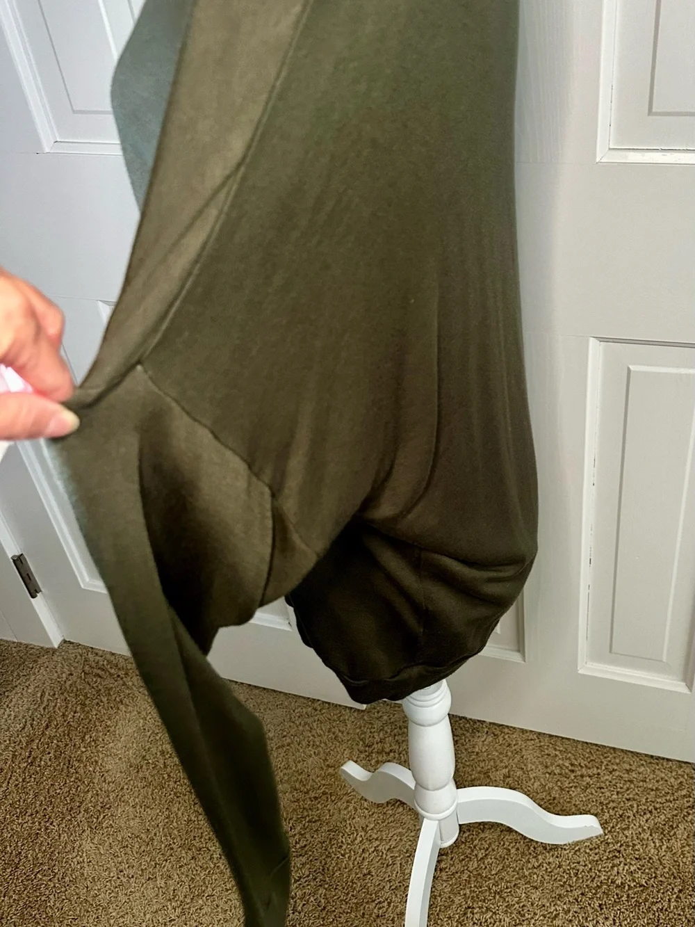 Double Zero Olive Boatneck Long Sleeve Top